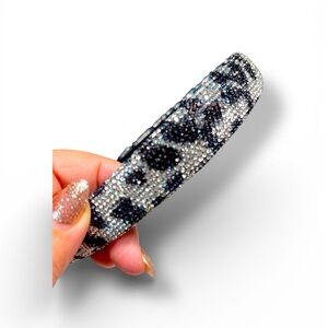 Leopard Rhinestone Beaded and crystal headband -very pretty standard size